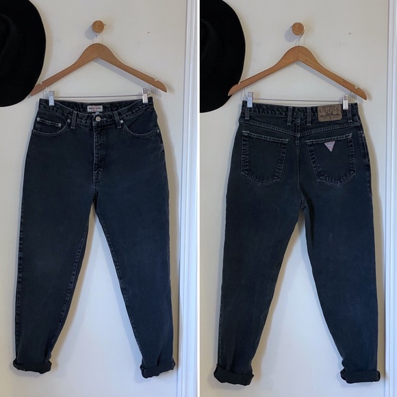 Vintage GUESS faded black/charcoal denim jeans, made in Canada π¨π¦ , size 32 - Picture 4 of 16
